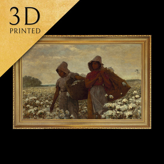 The Cotton Pickers by Winslow Homer, 3d Printed with texture and brush strokes looks like original oil-painting, code:128
