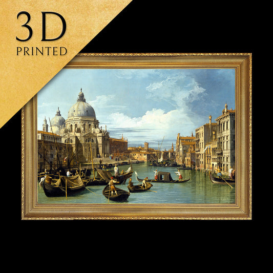 The Entrance to the Grand Canal by Canaletto, 3d Printed with texture and brush strokes looks like original oil-painting, code:146