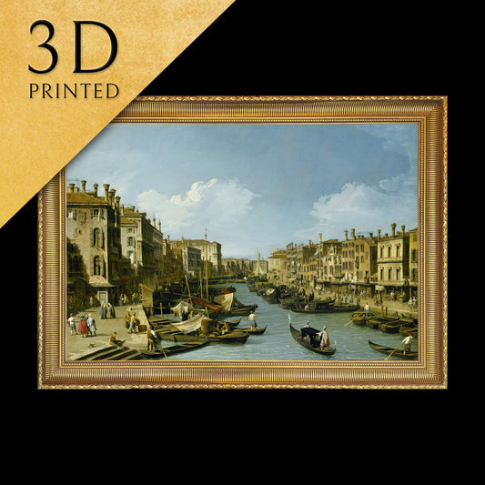 The Grand Canal by Canaletto, 3d Printed with texture and brush strokes looks like original oil-painting, code:167