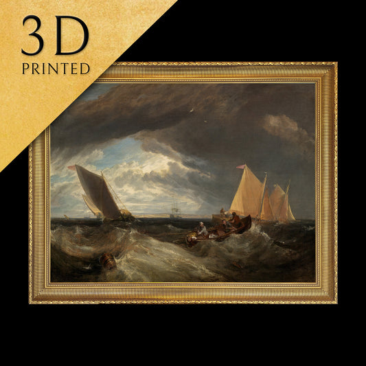 The Junction of the Thames by J.M. William Turner, 3d Printed with texture and brush strokes looks like original oil-painting, code:176