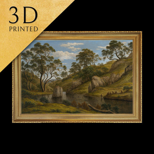 The Bath of Diana, Van Diemen's Land by John Glover, 3d Printed with texture and brush strokes looks like original oil-painting, code:181