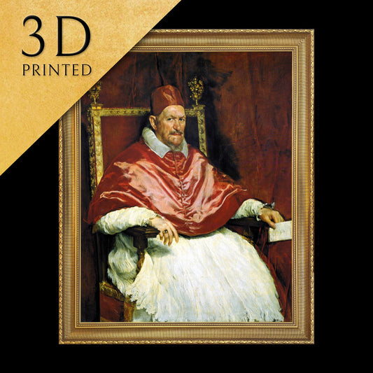 Retrato del Papa Inocencio X by Diego Velázquez, 3d Printed with texture and brush strokes looks like original oil-painting, code:464