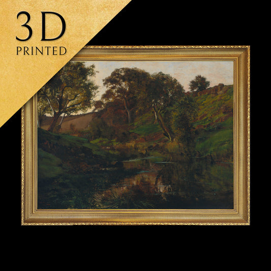 Evening, Merri Creek by Julian Ashton, 3d Printed with texture and brush strokes looks like original oil-painting, code:010