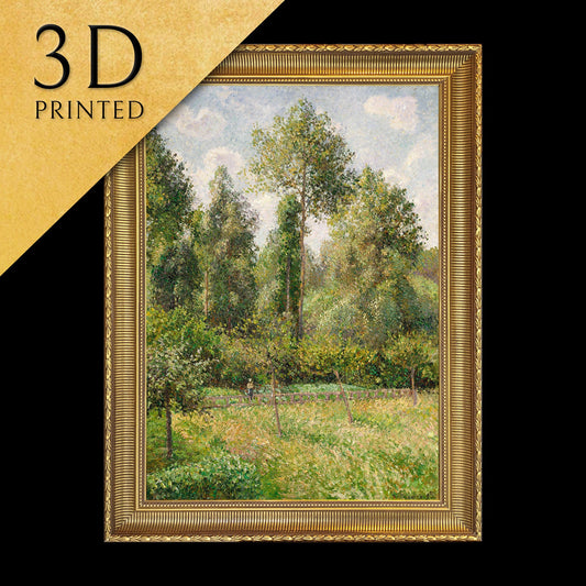 Poplars, Eragny by Camille Pissarro, 3d Printed with texture and brush strokes looks like original oil-painting, code:055