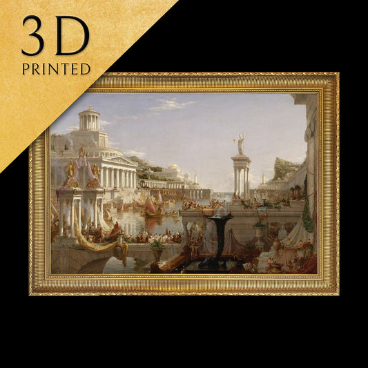 The Course of Empire by Thomas Cole, 3d Printed with texture and brush strokes looks like original oil-painting, code:164