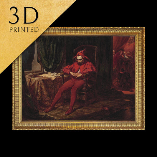 Stańczyk by Jan Matejko, 3d Printed with texture and brush strokes looks like original oil-painting, code:248