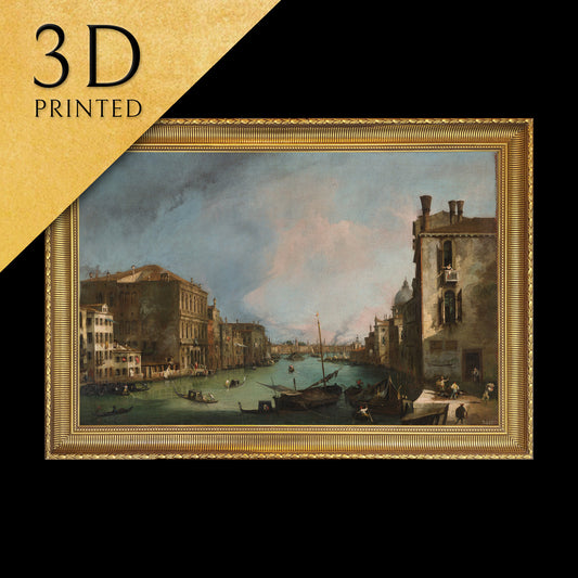 The Grand Canal in Venice by Canaletto,3d Printed with texture and brush strokes looks like original oil-painting, code:326