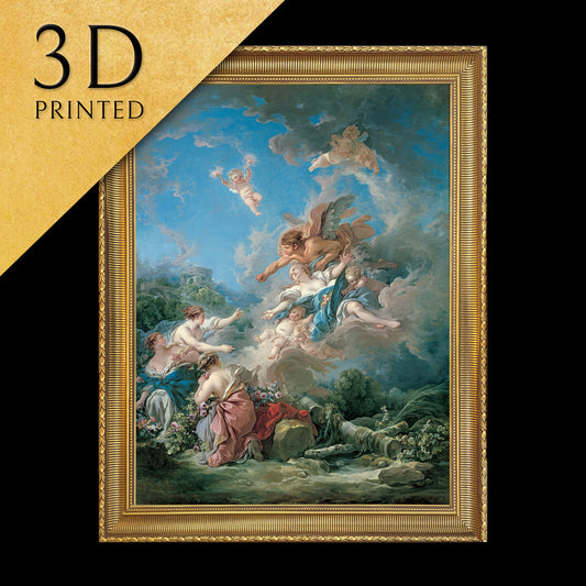 Boreas Abducting Oreithyia by François Boucher, 3d Printed with texture and brush strokes looks like original oil-painting, code:246