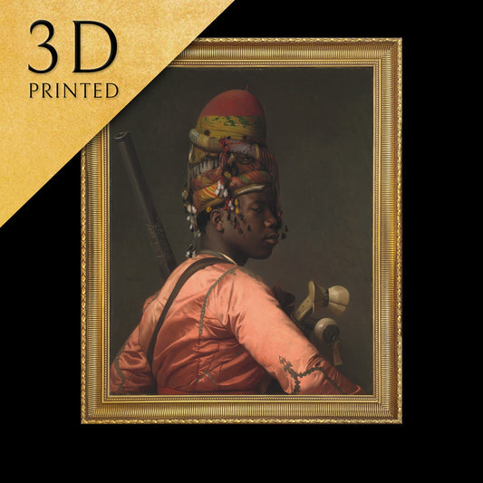 Bashi Bazouk by Jean Léon Gérôme, 3d Printed with texture and brush strokes looks like original oil-painting, code:192