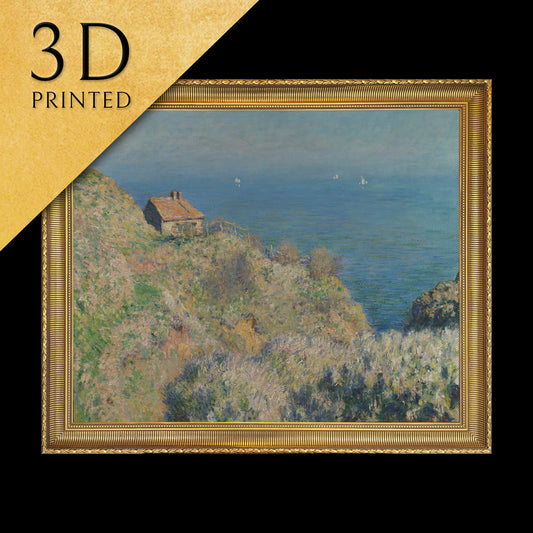 La maison du pêcheur, Varengeville by Claude Monet, 3d Printed with texture and brush strokes looks like original oil-painting, code:366