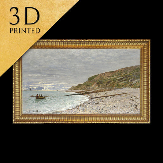 Claude Monet-La Pointe de la Hève, Sainte-Adresse, 3d Printed with texture and brush strokes looks like original oil-painting, code:382
