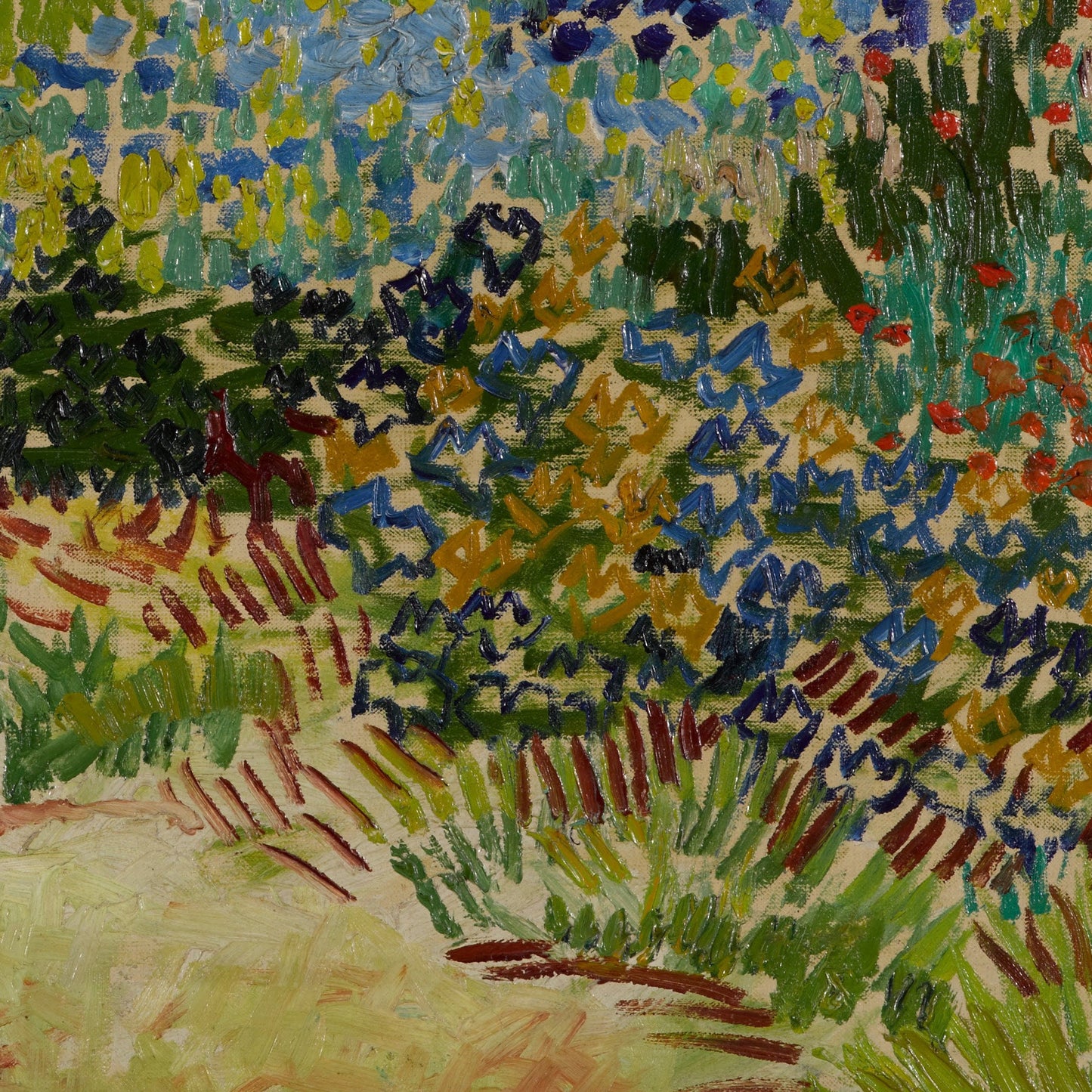 Garden at Arles by Vincent Van Gogh, 3d Printed with texture and brush strokes looks like original oil-painting, code:059