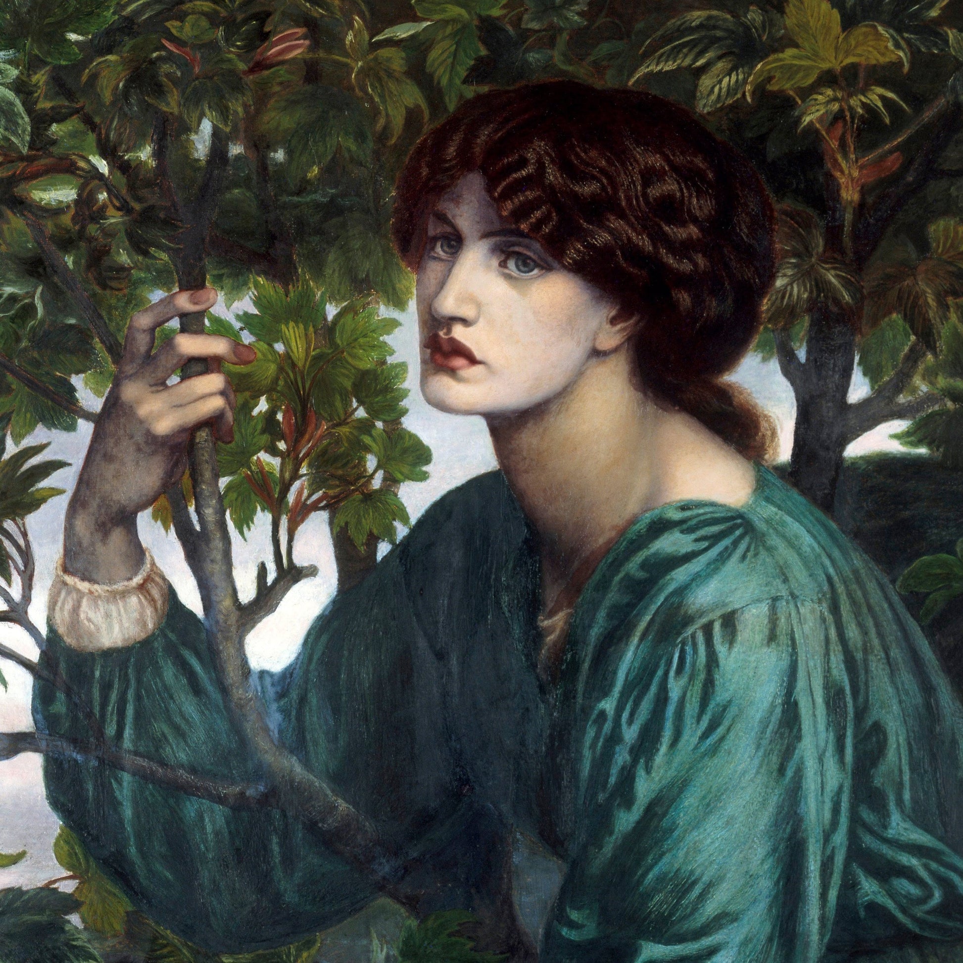 The Day Dream by Dante Gabriel Rossetti, 3d Printed with texture and brush strokes looks like original oil-painting, code:083