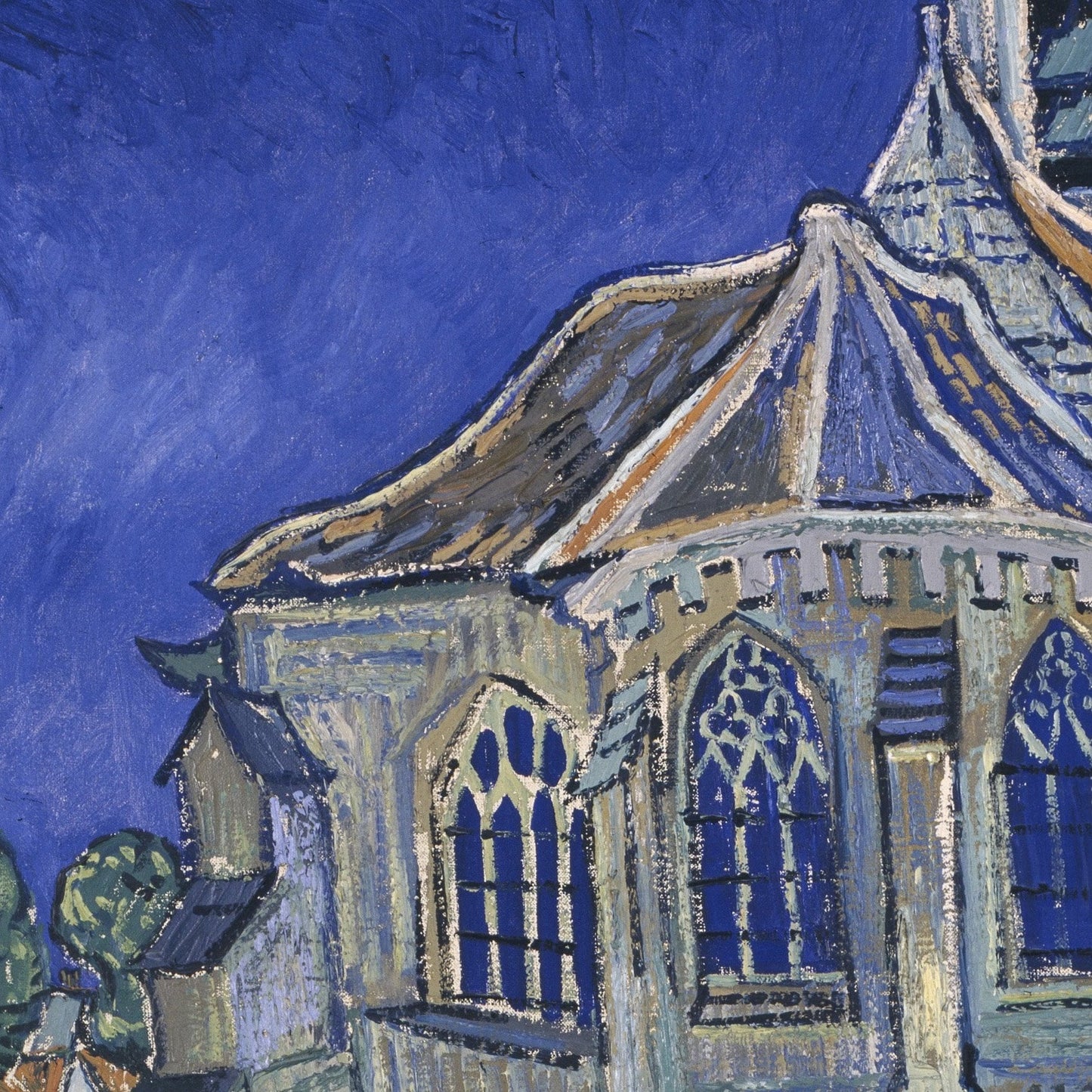 The Church in Auverssur by Vincent Van Gogh, 3d Printed with texture and brush strokes looks like original oil-painting, code:123