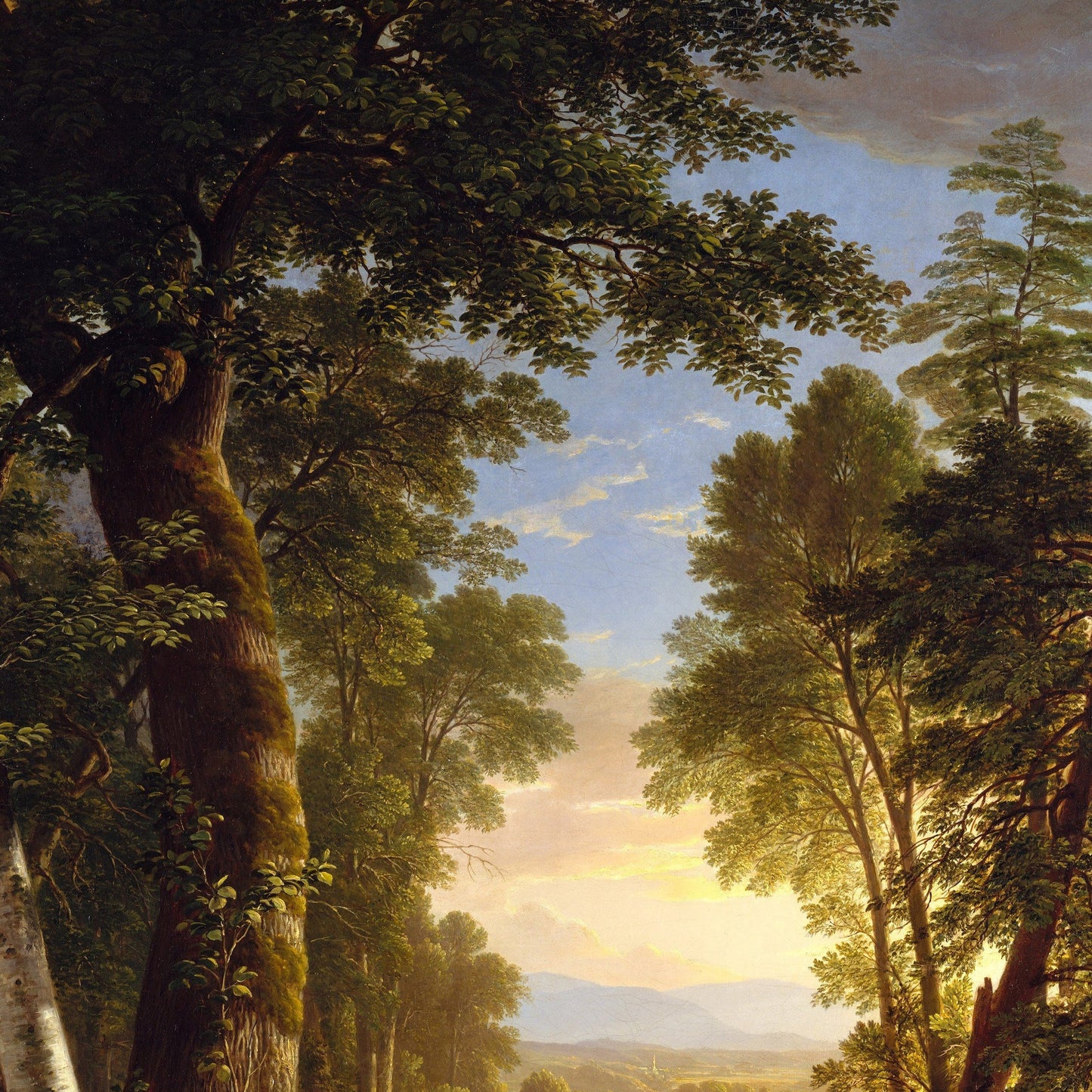 The Beeches by Asher Brown Durand, 3d Printed with texture and brush strokes looks like original oil-painting, code:130