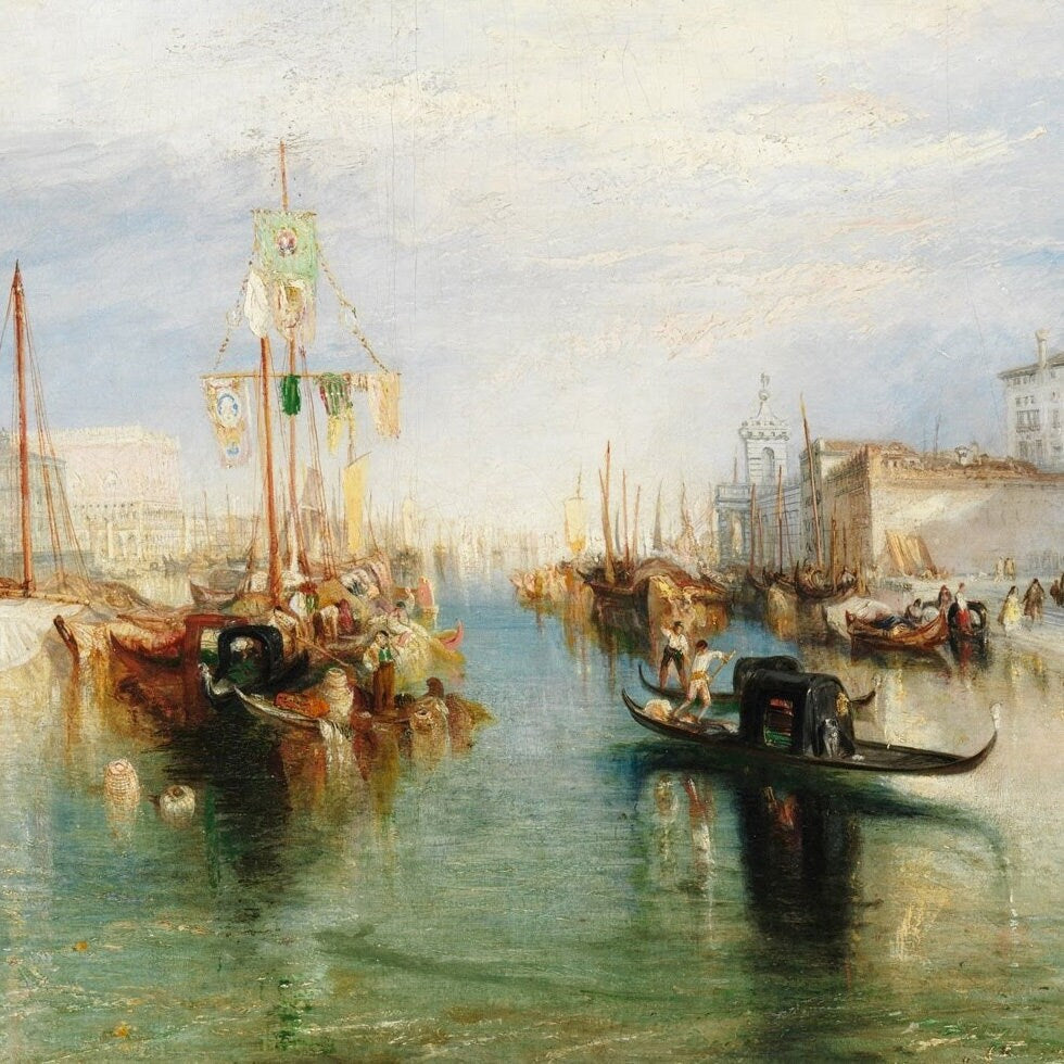 Venice from the Porch by J.M.W. Turner, 3d Printed with texture and brush strokes looks like original oil-painting, code:189