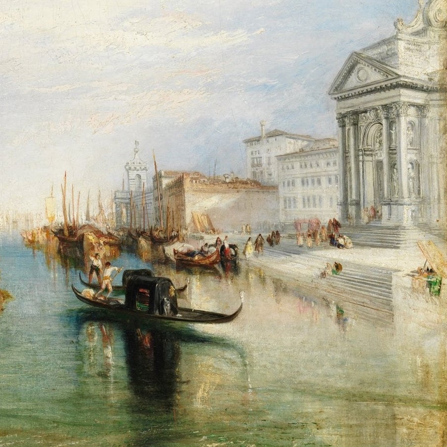 Venice from the Porch by J.M.W. Turner, 3d Printed with texture and brush strokes looks like original oil-painting, code:189