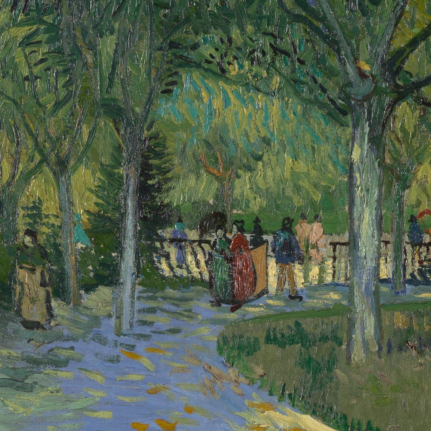 Path in the Park by Vincent Van Gogh, 3d Printed with texture and brush strokes looks like original oil-painting, code:409