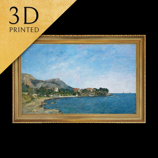 Beaulieu The Bay of Fourmis by Eugène Boudin, 3d Printed with texture and brush strokes looks like original oil-painting, code:208