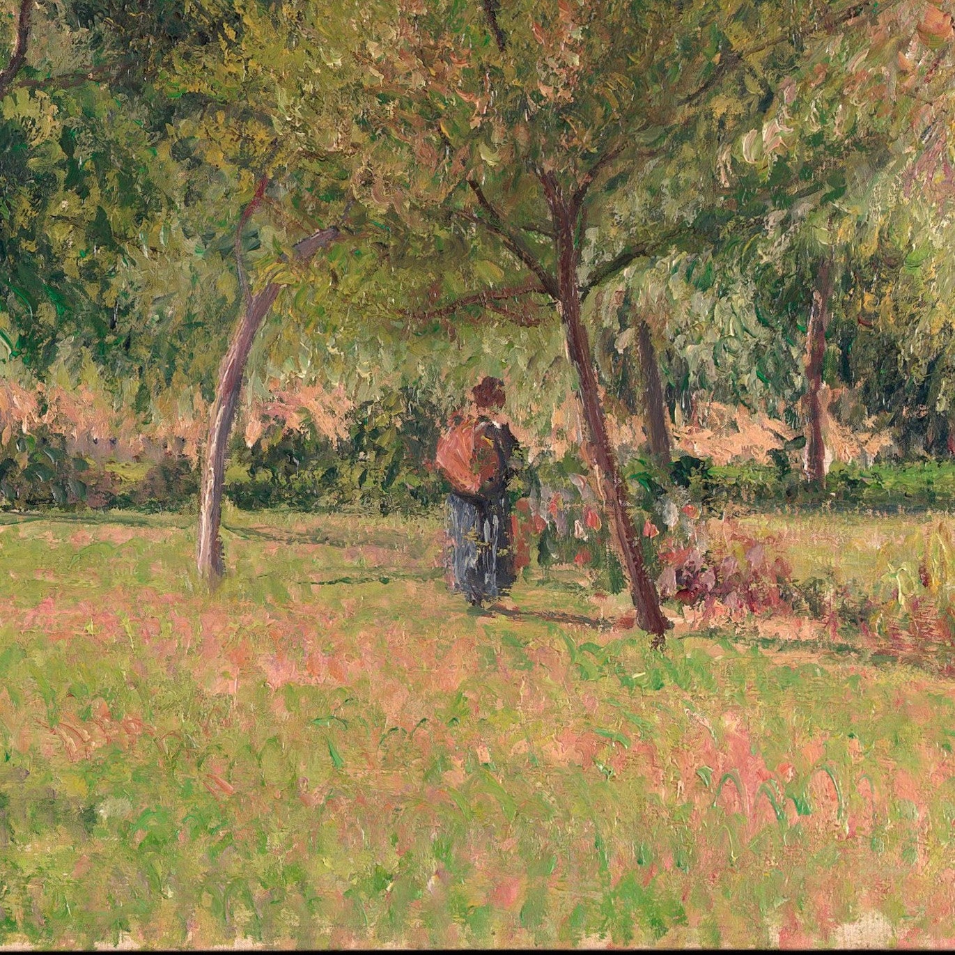 Haystacks, Morning, Éragny by Camille Pissarro, 3d Printed with texture and brush strokes looks like original oil-painting, code:213