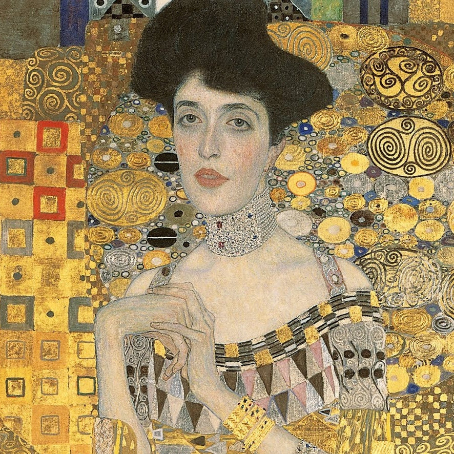 Adele Bloch-Bauer I by Gustav Klimt, 3d Printed with texture and brush strokes looks like original oil-paintingt, code:268