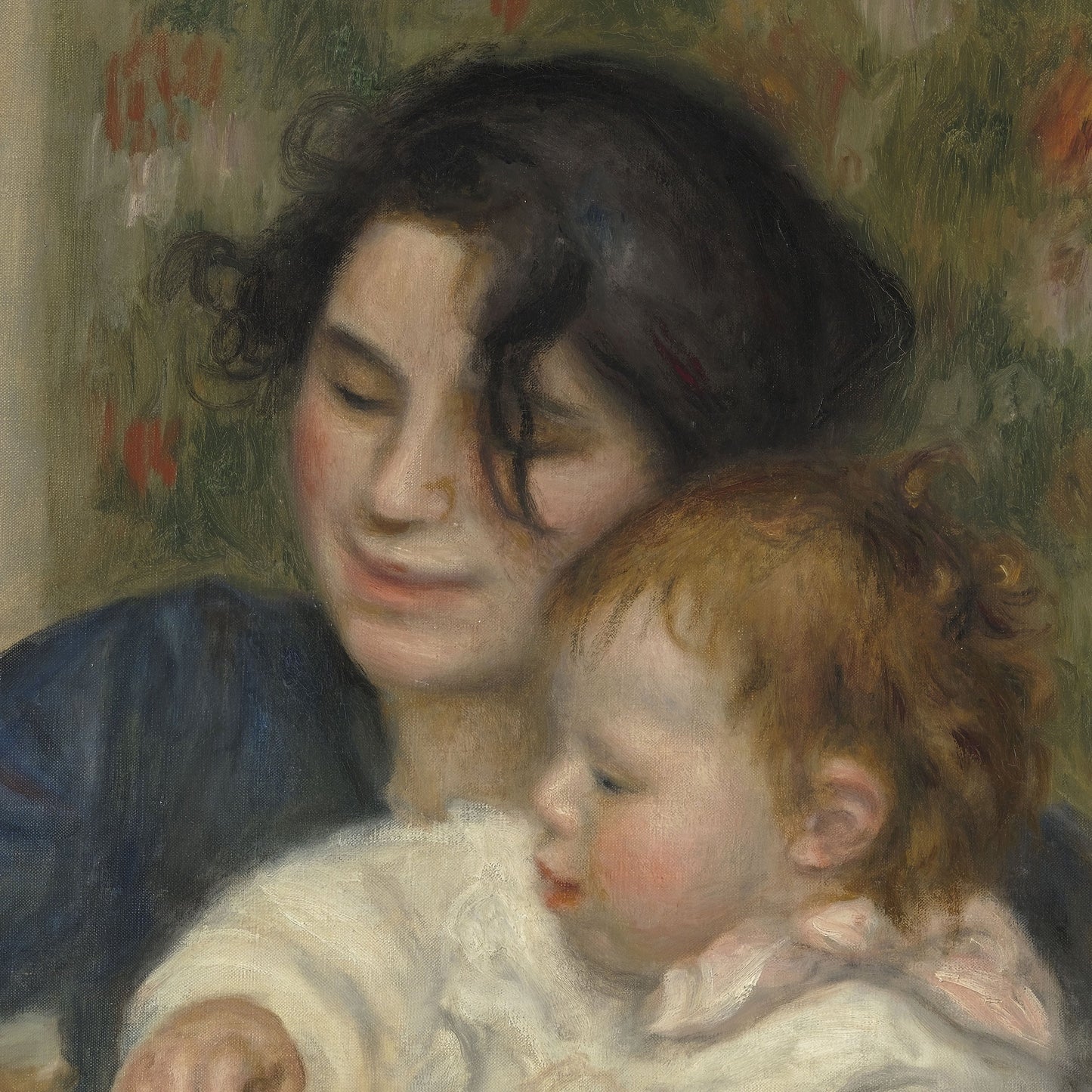Gabrielle and Jean by Pierre Auguste Renoir, 3d Printed with texture and brush strokes looks like original oil-painting, code:281