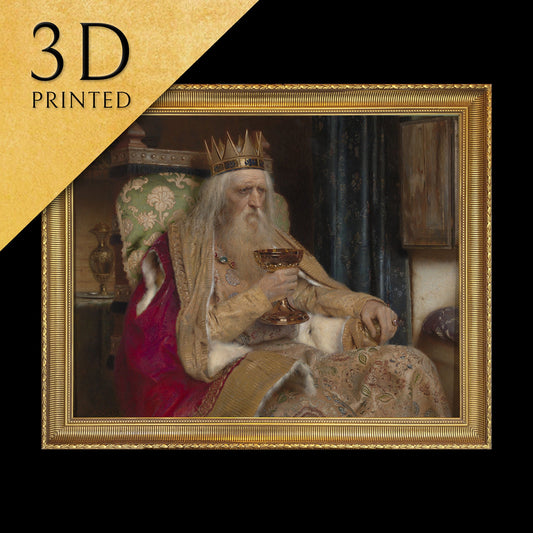 The King of Thule by Pierre Jean Van der Ouderaa, 3d Printed with texture and brush strokes looks like original oil-painting, code:229