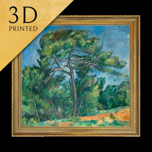 The Great Pienne by Paul Cezanne, 3d Printed with texture and brush strokes looks like original oil-painting, code:020