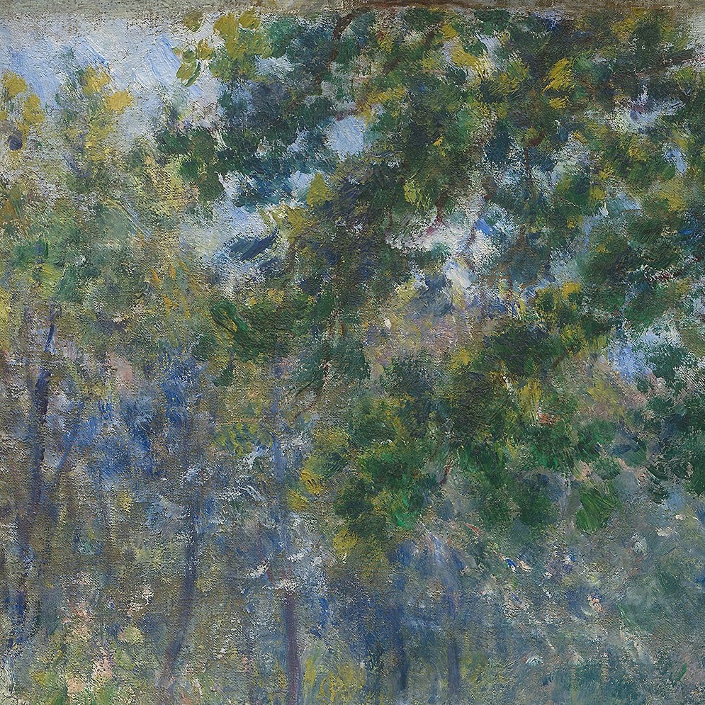 Path in the Forest by Pierre Auguste Renoir, 3d Printed with texture and brush strokes looks like original oil-painting, code:335