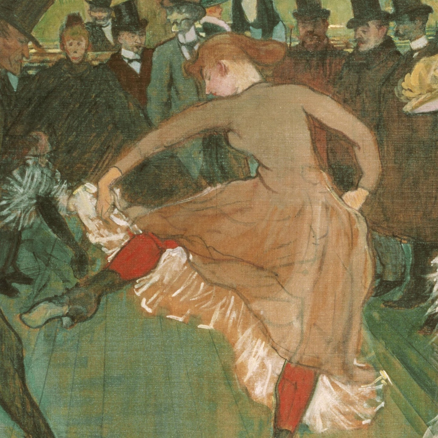 Lautrec-At the Moulin Rouge by Henri de Toulouse, 3d Printed with texture and brush strokes looks like original oil-painting, code:338