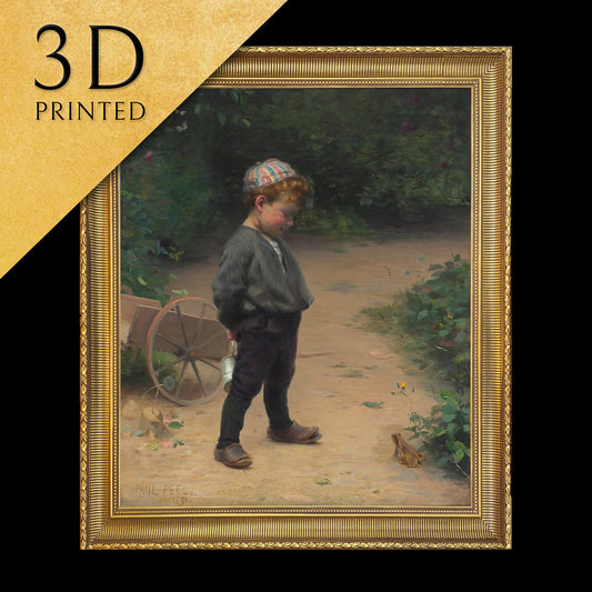The Young Biologist by Paul Peel, 3d Printed with texture and brush strokes looks like original oil-painting, code:174