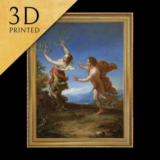 Apollo and Daphne by Benedetto Luti, 3d Printed with texture and brush strokes looks like original oil-painting, code:243