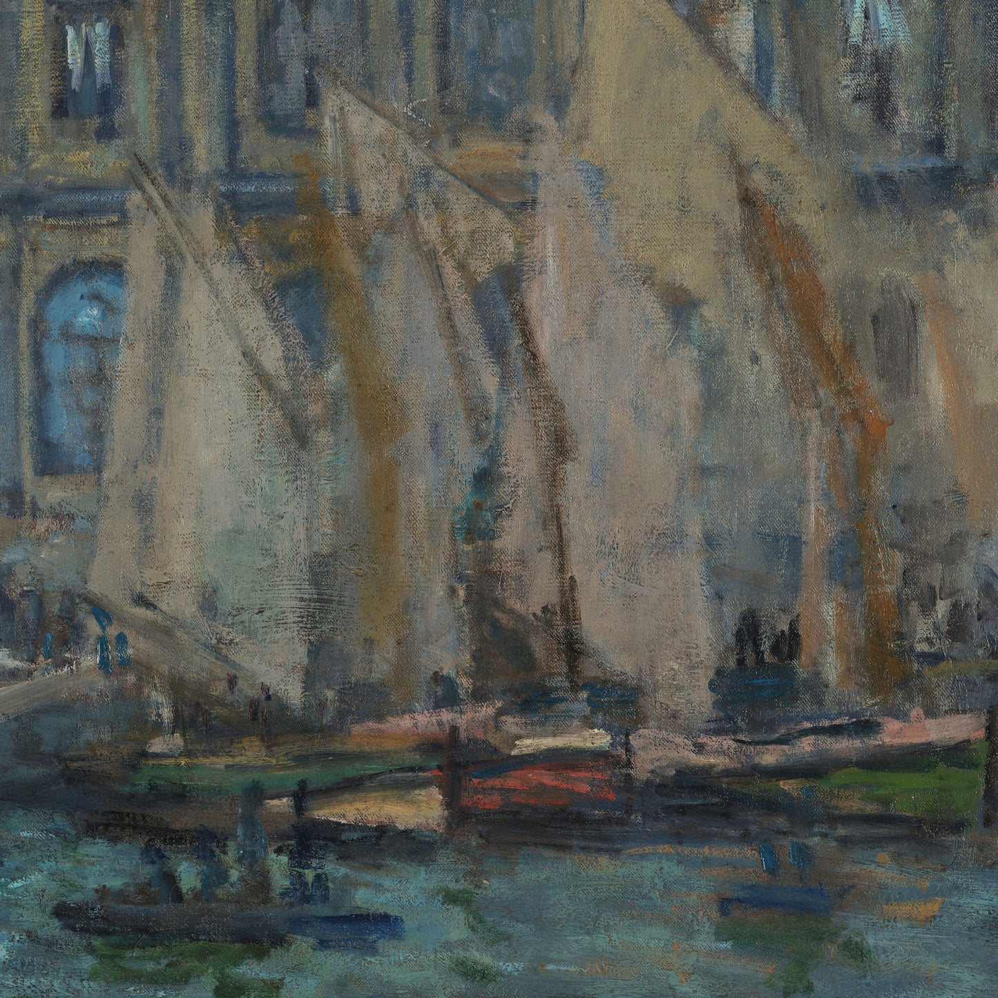 The Museum at Le Havre by Claude Monet, 3d Printed with texture and brush strokes looks like original oil-painting, code:377
