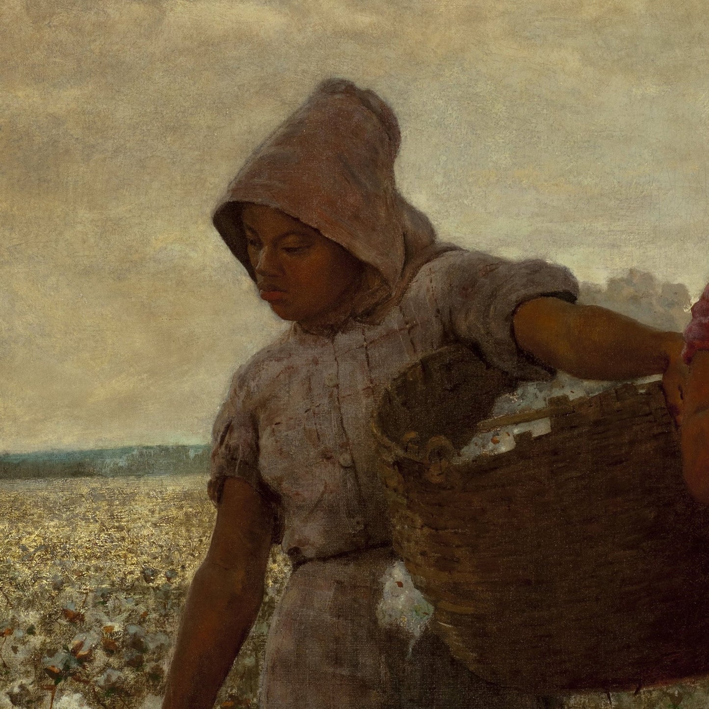 The Cotton Pickers by Winslow Homer, 3d Printed with texture and brush strokes looks like original oil-painting, code:128