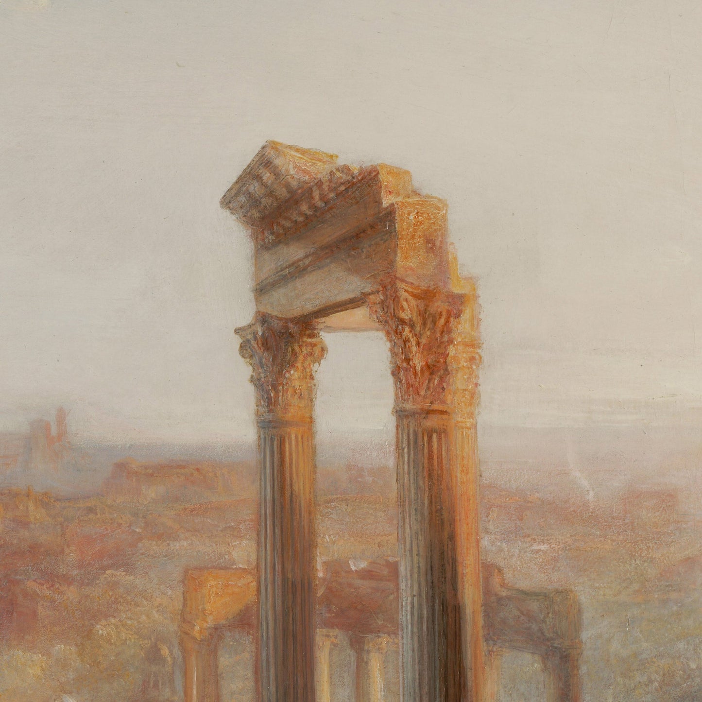 Modern Rome by J.M.W Turner, 3d Printed with texture and brush strokes looks like original oil-painting, code:136