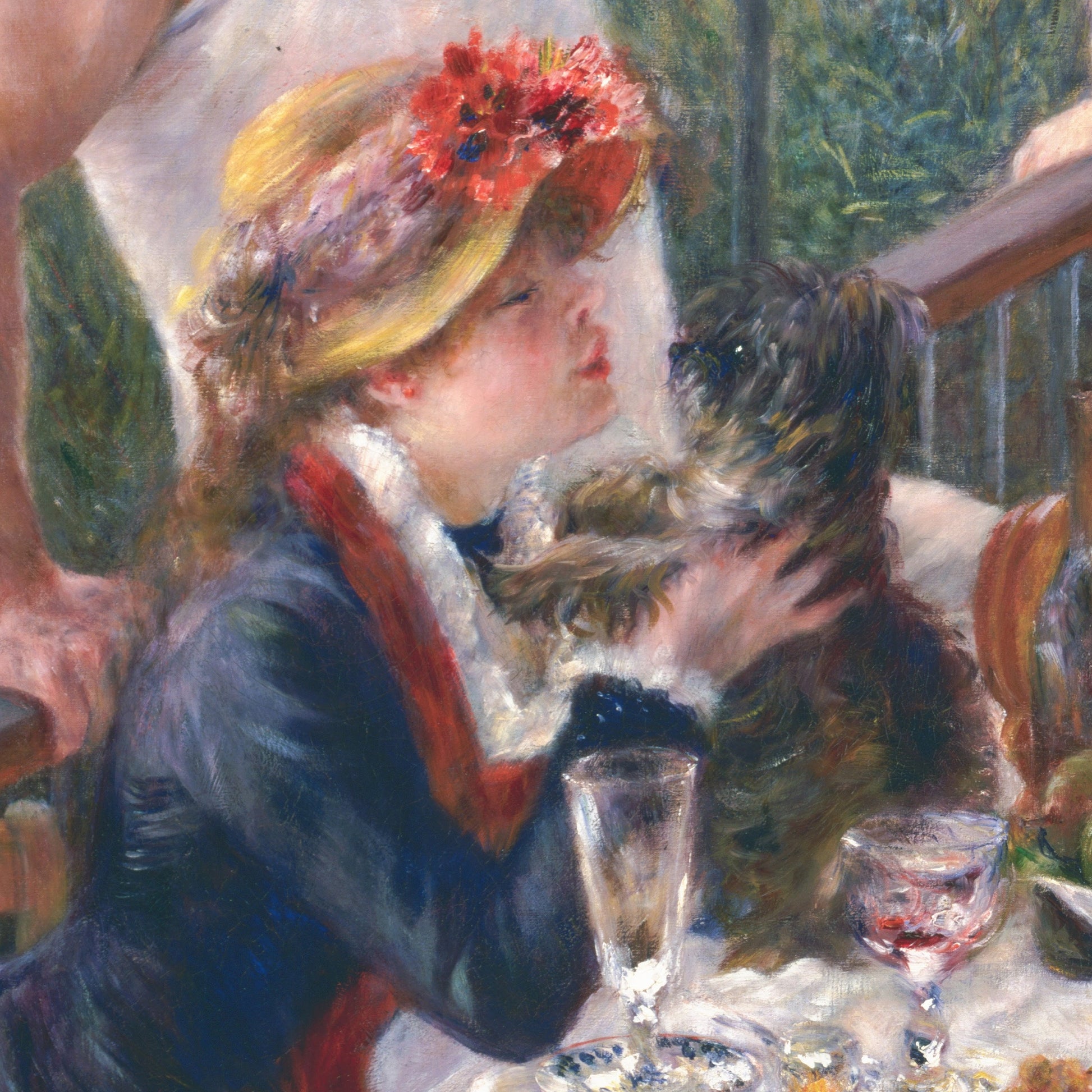 Luncheon of the Boating Party by Pierre Auguste Renoir, 3d Printed with texture and brush strokes looks like original oil-painting, code:412