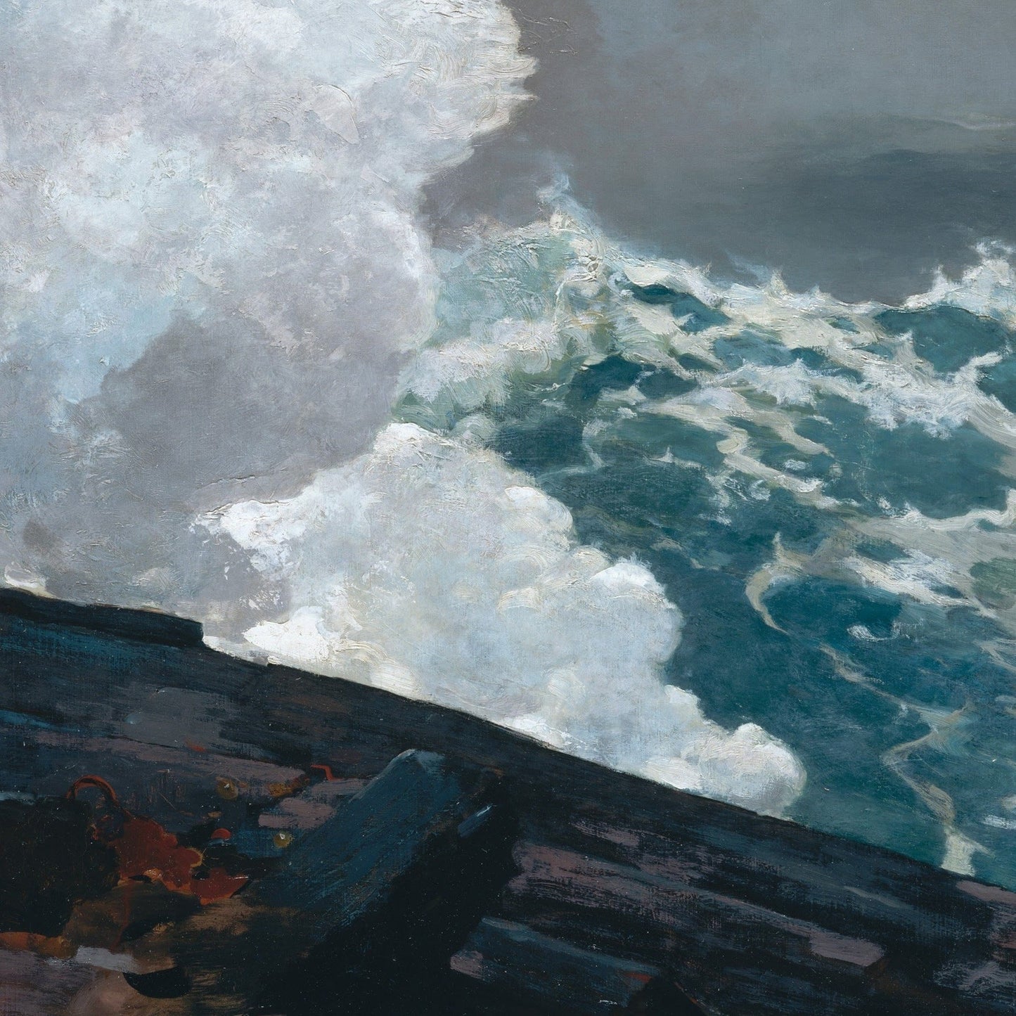 Northeaster by Winslow Homer, 3d Printed with texture and brush strokes looks like original oil-painting, code:212