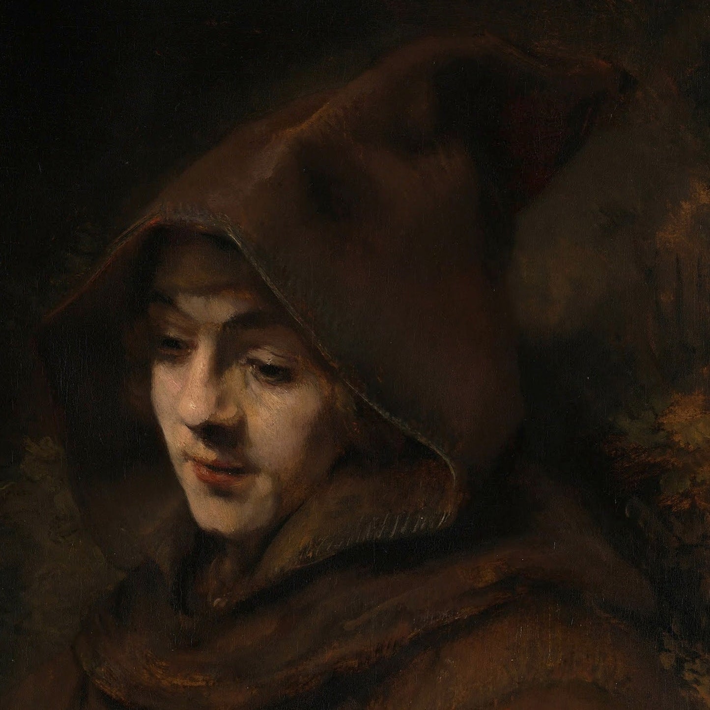 Rembrandt's Son Titus in a Monk's Habit by Rembrandt, 3d Printed with texture and brush strokes looks like original oil-painting, code:235