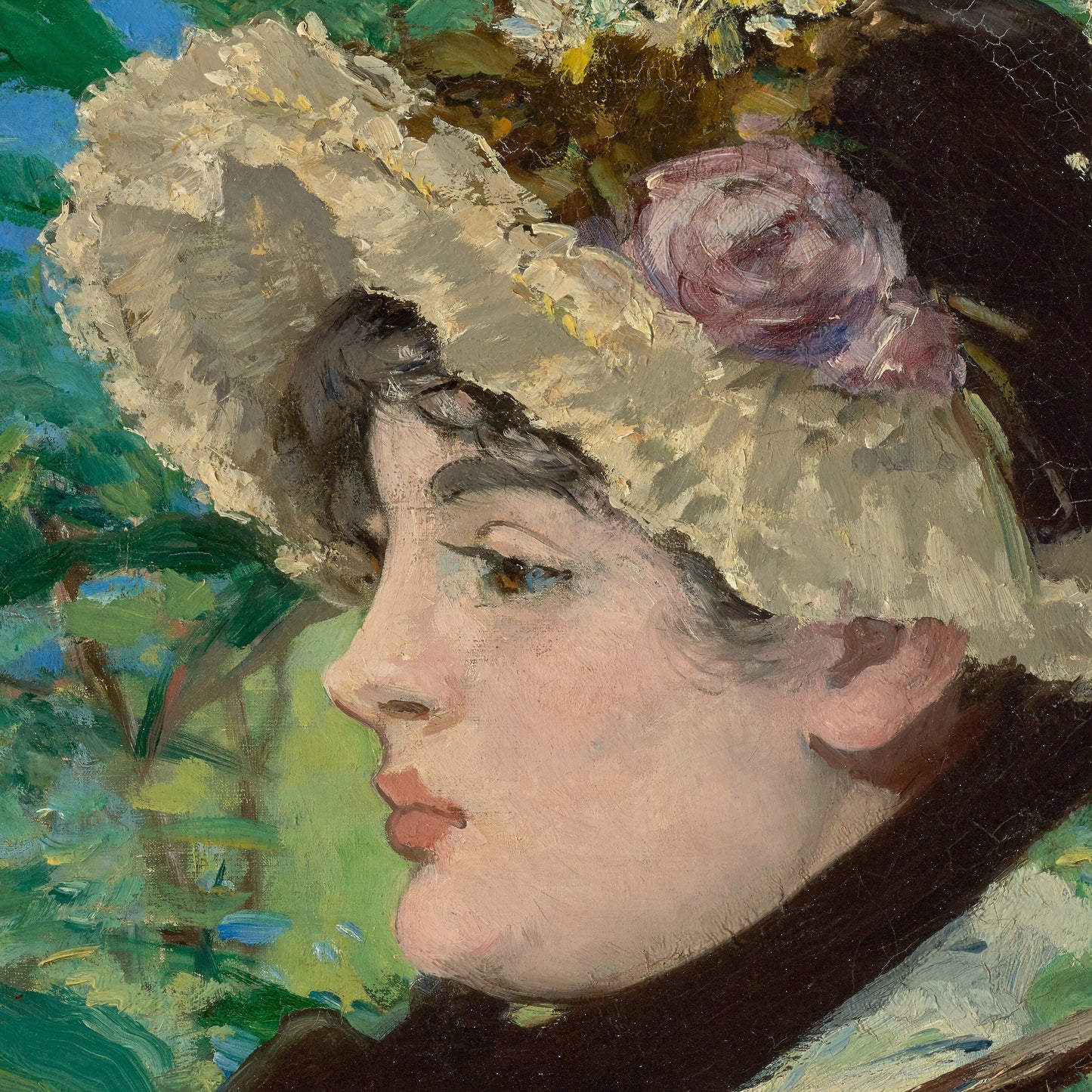 Jeanne (Spring) by Édouard Manet, 3d Printed with texture and brush strokes looks like original oil-painting, code:337