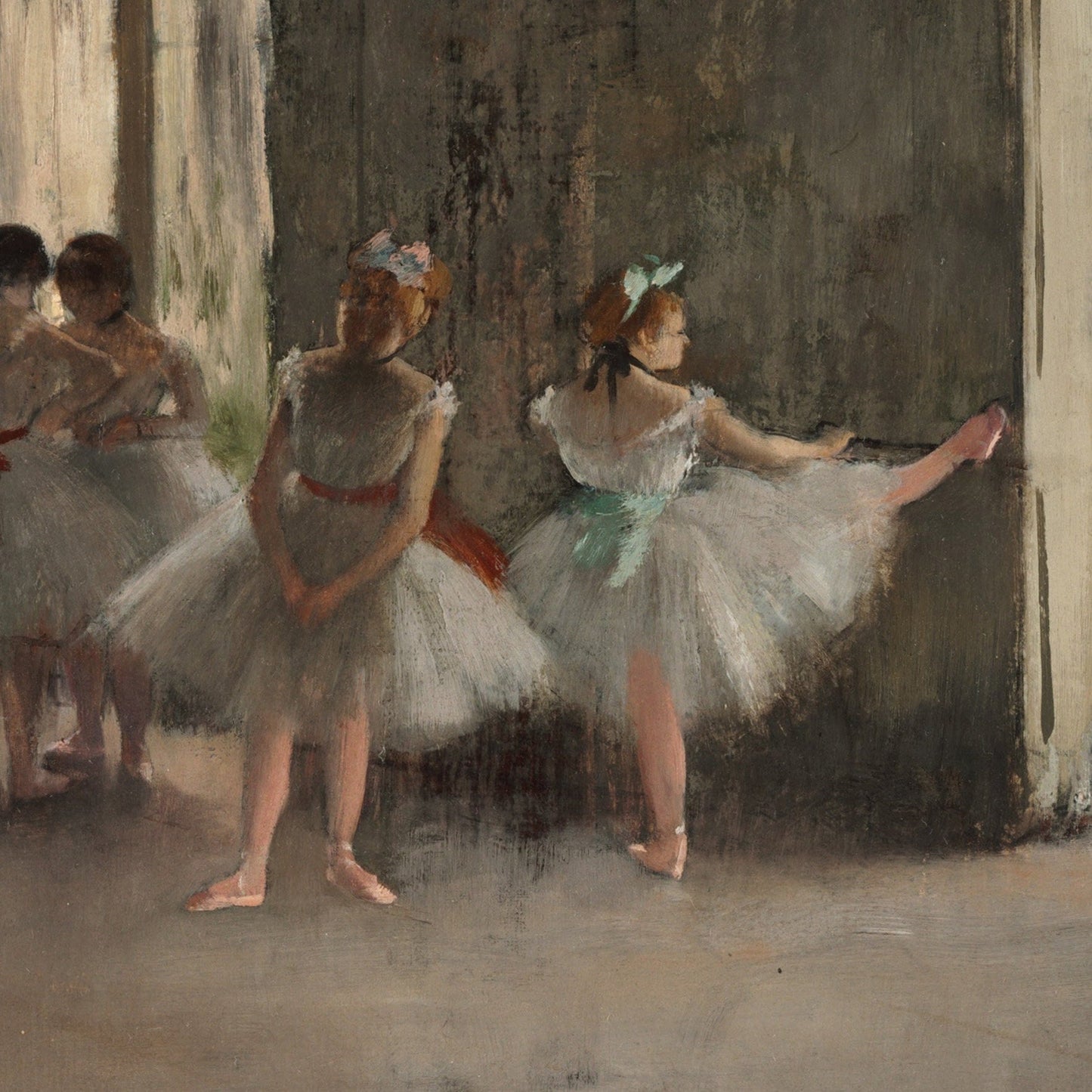 The Rehearsal by Edgar Degas, 3d Printed with texture and brush strokes looks like original oil-painting, code:374