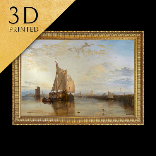 Dort or Dordrecht by J.M.W Turner, 3d Printed with texture and brush strokes looks like original oil-painting, code:507