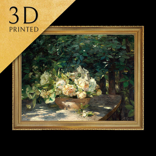 In der Laube by Marie Egner , 3d Printed with texture and brush strokes looks like original oil-painting, code:531