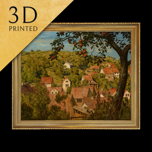 Blick Auf Mamolsheim by Hans Thoma, 3d Printed with texture and brush strokes looks like original oil-painting, code:547