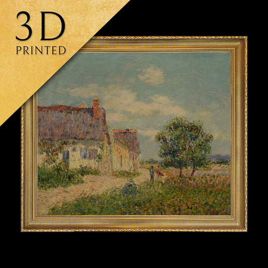 Chaumière au Vandreuil by Gustave Loiseau, 3d Printed with texture and brush strokes looks like original oil-painting, code:554