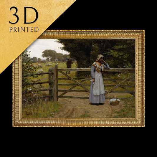 Off by Edmund Blair Leighton , 3d Printed with texture and brush strokes looks like original oil-painting, code:561