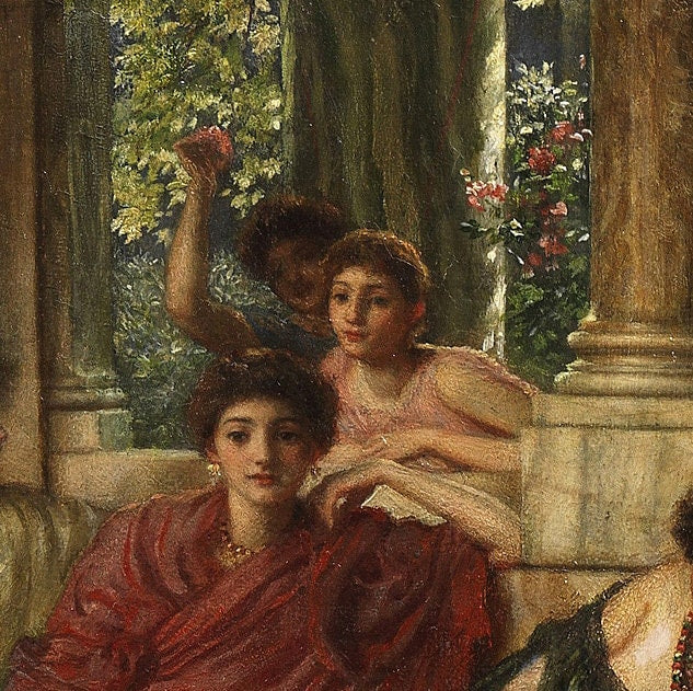 The Lonian Dance by Edward John Poynter , 3d Printed with texture and brush strokes looks like original oil-painting, code:563