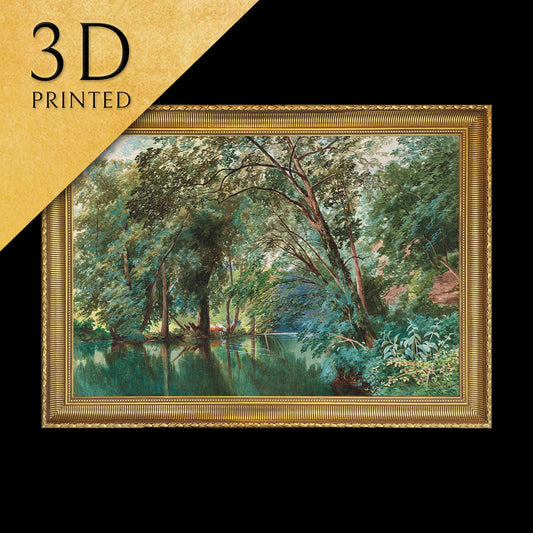 Trees Over The River Frome at Stapleton by James Jackson,3d Printed with texture and brush strokes looks like original oil-painting,code:572