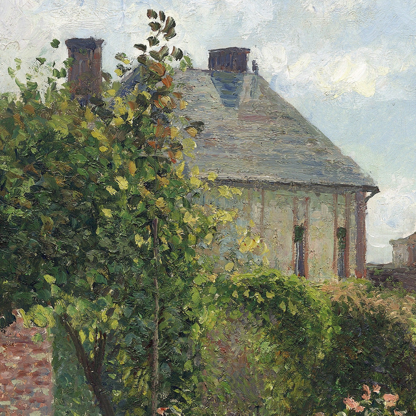 The Artist’s Garden at Eragny by Camille Pissarro, 3d Printed with texture and brush strokes looks like original oil-painting, code:574
