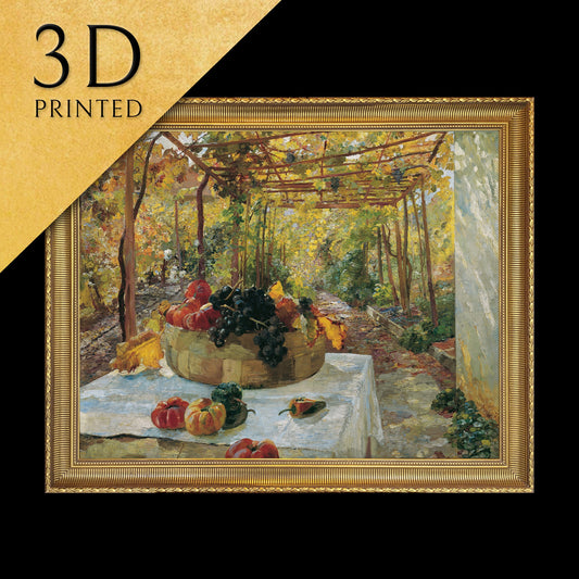 In der Pergola by Marie Egner , 3d Printed with texture and brush strokes looks like original oil-painting, code:530