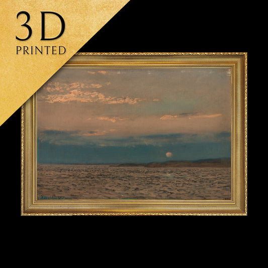 Aften, Hvaler by Amaldus Nielsen , 3d Printed with texture and brush strokes looks like original oil-painting, code:541
